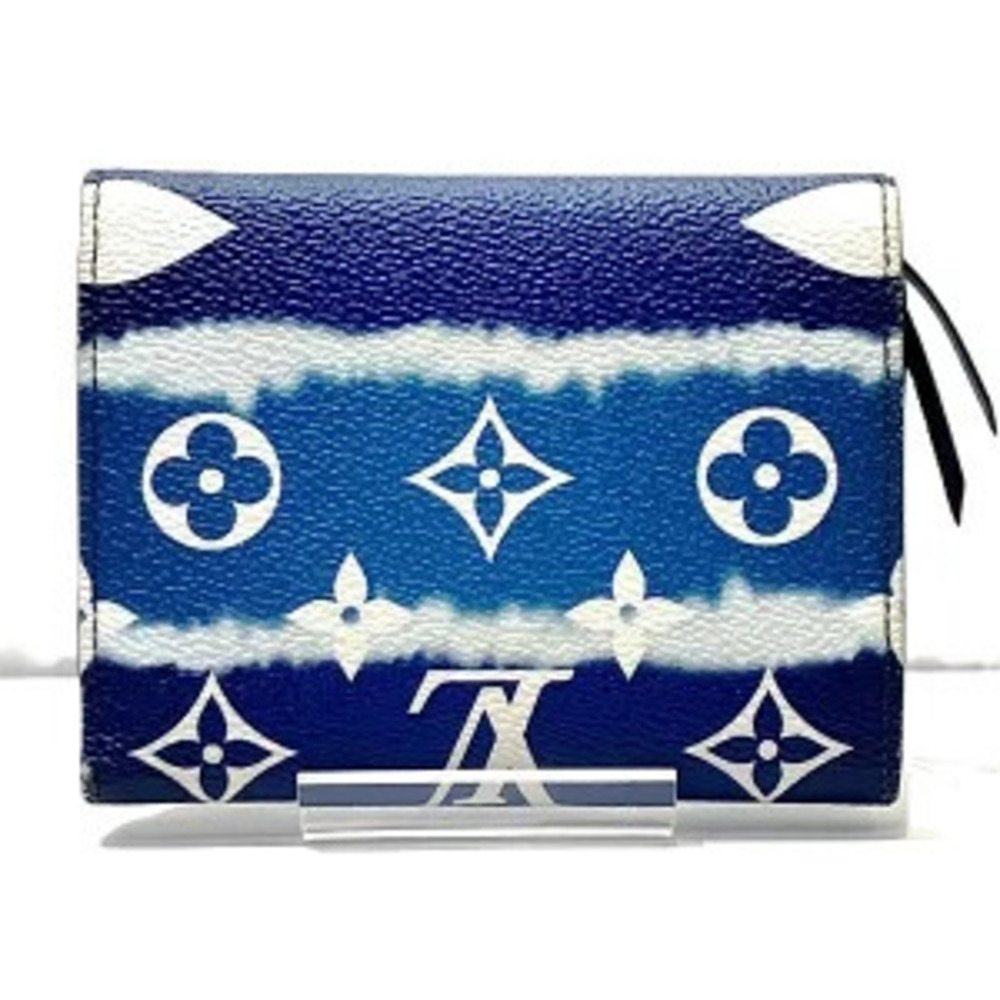 Louis Vuitton Monogram Portefeuille Victorine Blue Tri fold Wallet - Picture 2 of 9